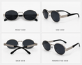 Round trendy metal sunglasses
