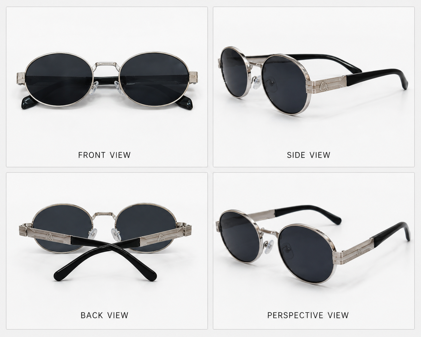 Round trendy metal sunglasses