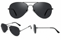 Classic black aviator sunglasses